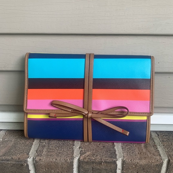 Stella & Dot Handbags - Stella & Dot Striped Jewelry Travel Pouch